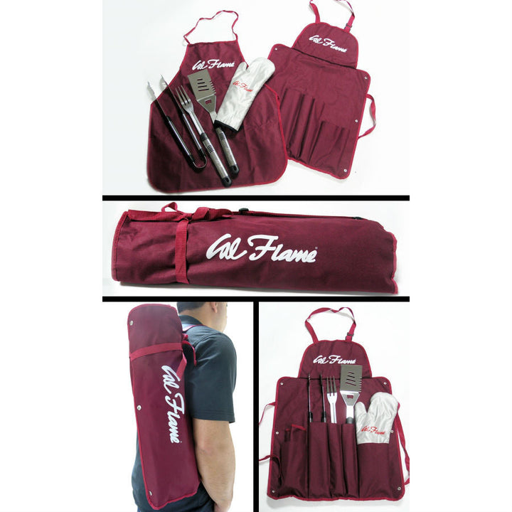 Cal Flame Utensil set with Apron and  Glove #BBQ11100082 BBQ Grill Accessories Cal Flame   