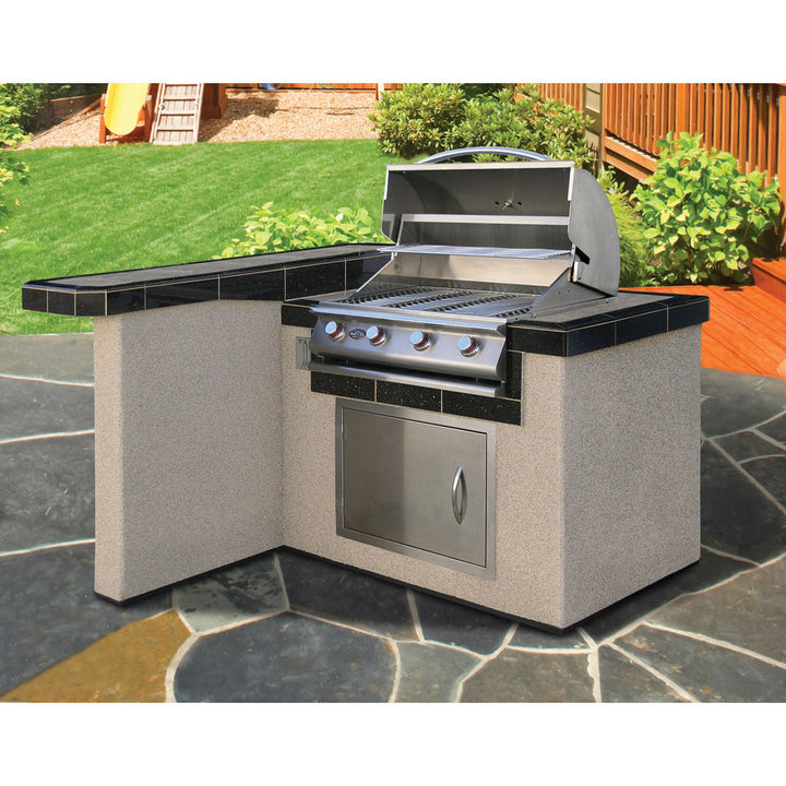 Cal Flame 4 Ft. Bbq Island L-shaped LBK401 Outdoor Kitchen Cal Flame   