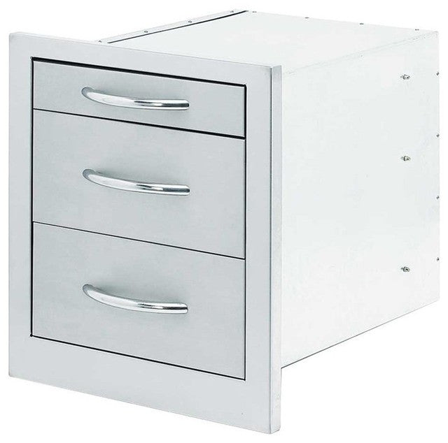 Cal Flame 3 Drawer Storage Wide #BBQ08866 Doors & Drawers Cal Flame   
