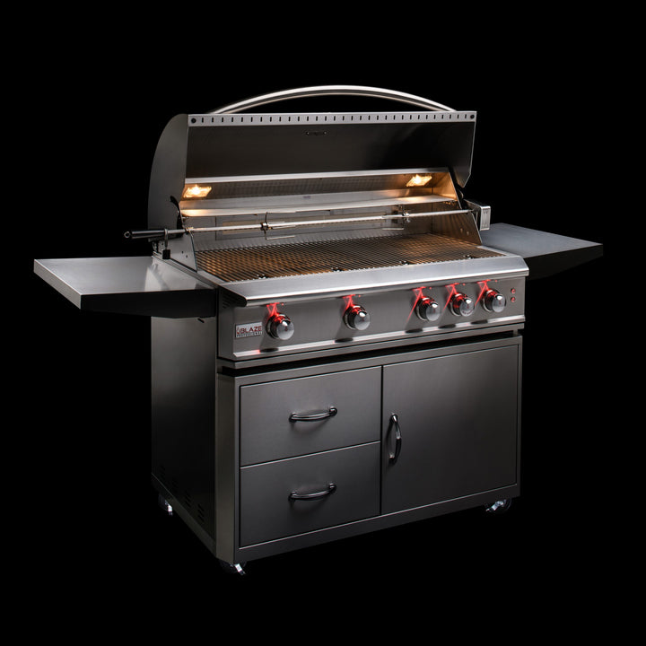 Blaze Professional LUX 44-Inch 4-Burner Built-In Propane Gas Grill With Rear Infrared Burner - BLZ-4PRO-LP/BLZ-4PRO-NG Built-In Grills Blaze   