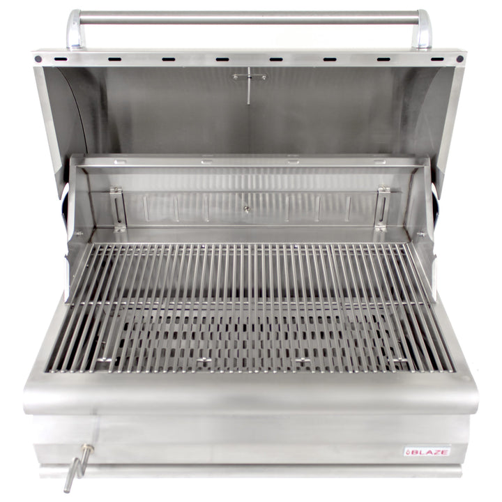 Blaze 32-Inch Built-In Stainless Steel Charcoal Grill With Adjustable Charcoal Tray - BLZ-4-CHAR Built-In Grills Blaze   