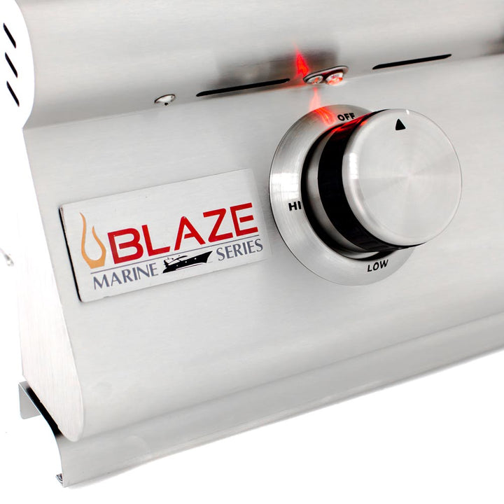 Blaze Premium LTE Marine Grade 32-Inch 4-Burner Built-In Grill With Rear Infrared Burner & Grill Lights - BLZ-4LTE2MG-LP/BLZ-4LTE2MG-NG Built-In Grills Blaze   
