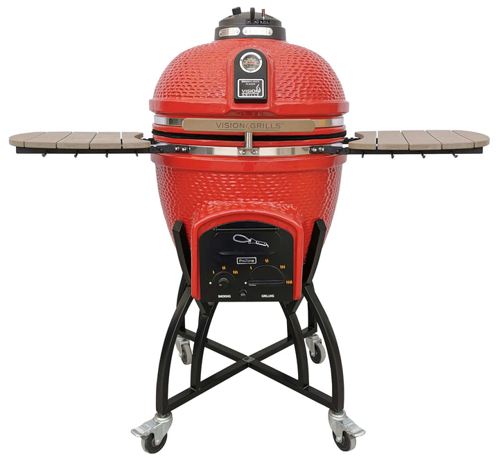 The Vision Grills Professional C-Series Ceramic Kamado Grill Freestanding Grills Vision Grills Red  