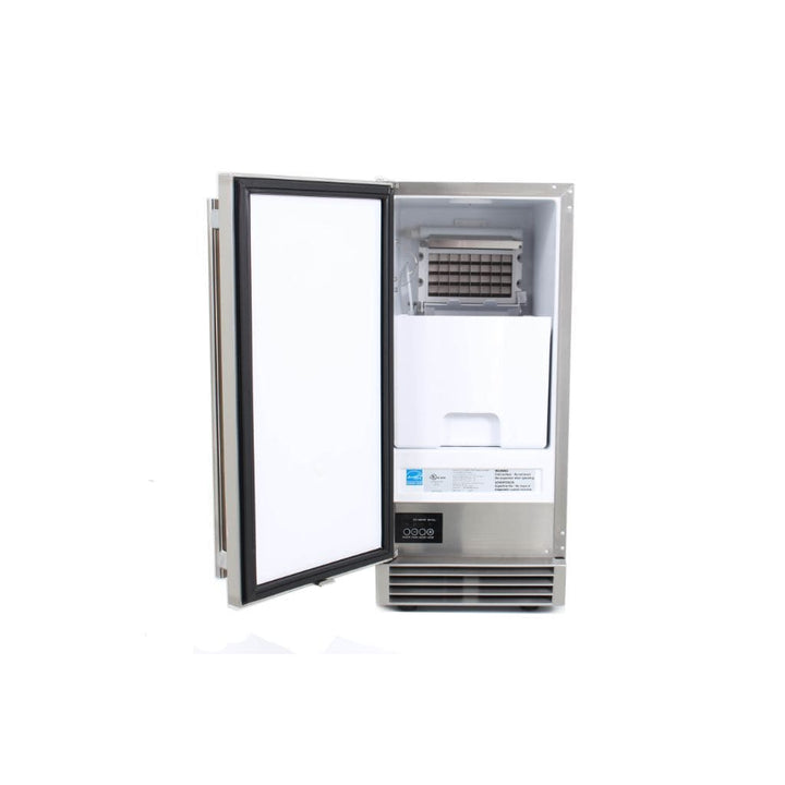 Blaze 50 lbs. 15" Outdoor Rated Ice Maker With Gravity Drain Refrigerator Blaze   